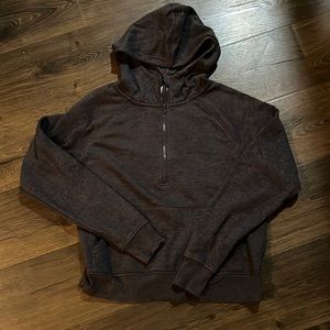 Ribbed Half Zip Hoodie